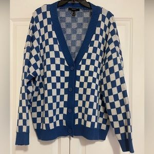 Forever 21 Checkered Cardigan